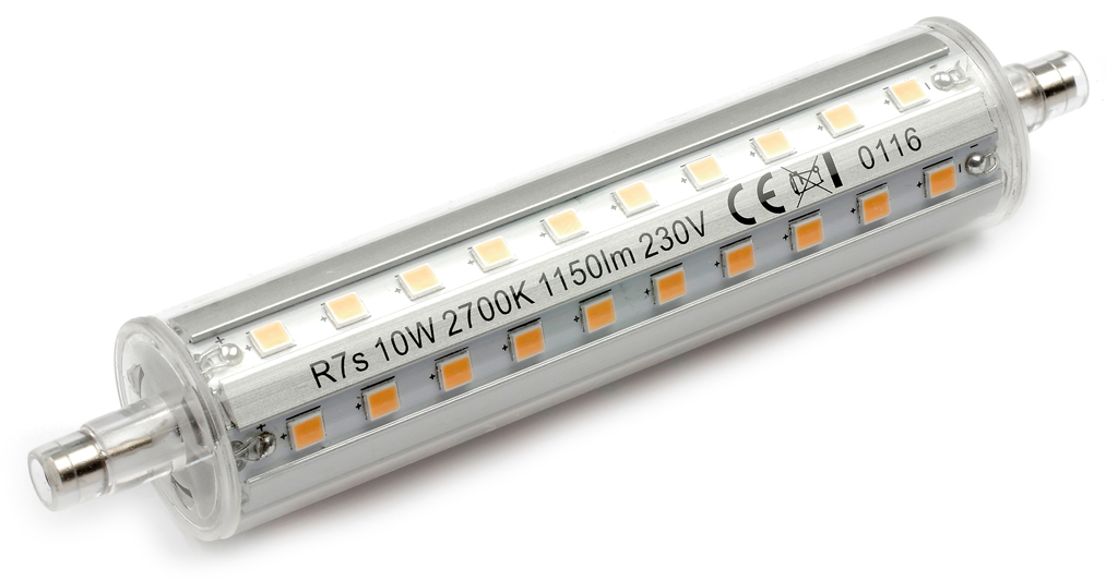 TopLEDshop - LED lamp 230V, 10W, R7S, Warm White, PC