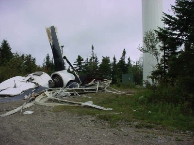 windturbine catastrofe in Searsburg (Vermont, USA)