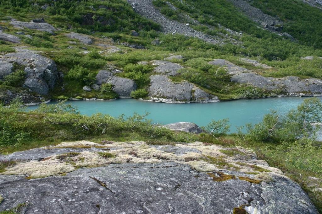 Sunndalen - azur blue glacier lake