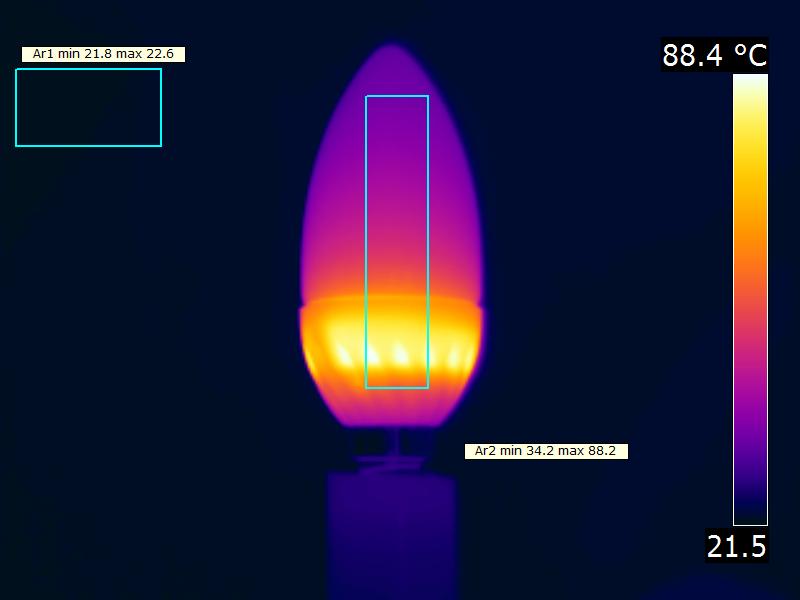 Kruidvat Led kaarslamp E14 Lampmetingen OliNo