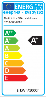 Energy Label MultiLicht-ESAL-Multicare - Archimedes